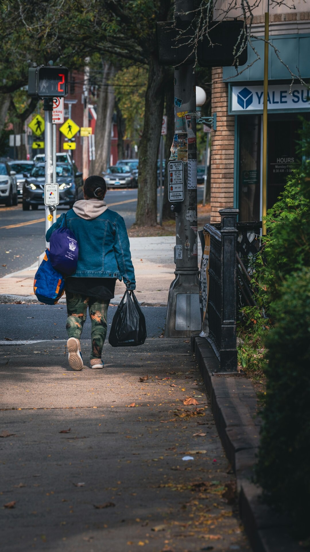 man walking in park